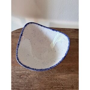 Churchill Stonecast Hints Indigo Blue Triangle Bowl Super Vitrified England